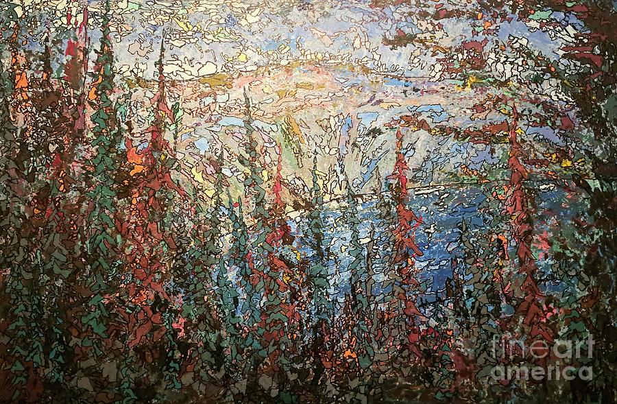 Mountain Lake Painting by Michael Graham