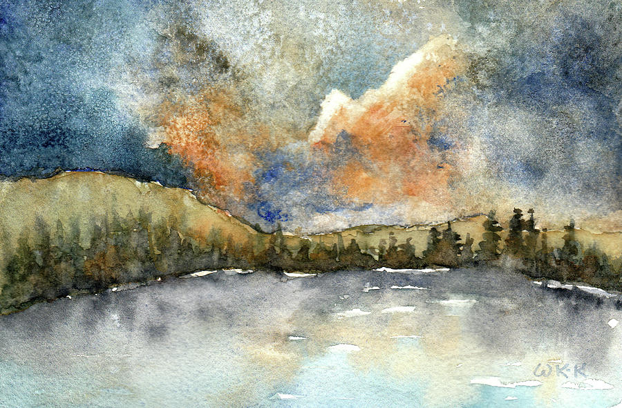 Mountain Lake No 1 Painting by Wendy Keeney-Kennicutt