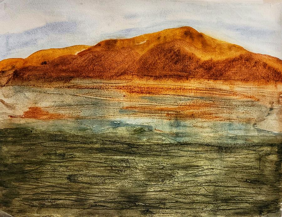 Mountain Painting - Mountain Lake by Shady Lane Studios-Karen Howard