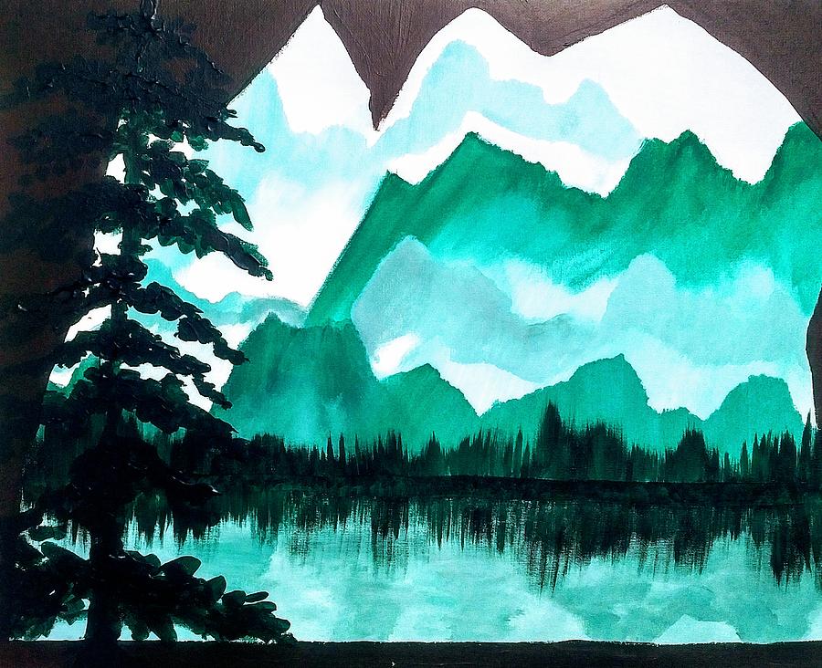 Mountain Lakes Reflection Painting by Lynne McQueen