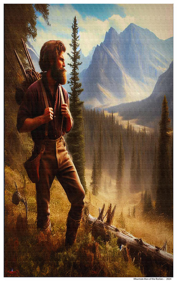 Mountain Man of the Rockies Mixed Media by Rogermike Wilson