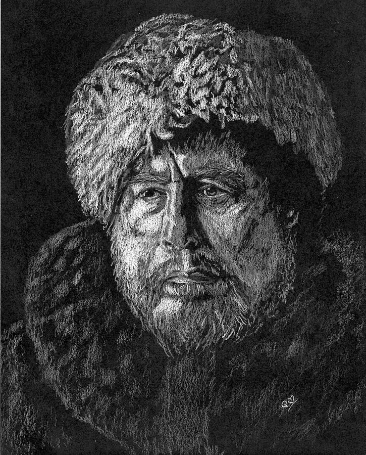 Mountain Man Drawing by Quwatha Valentine