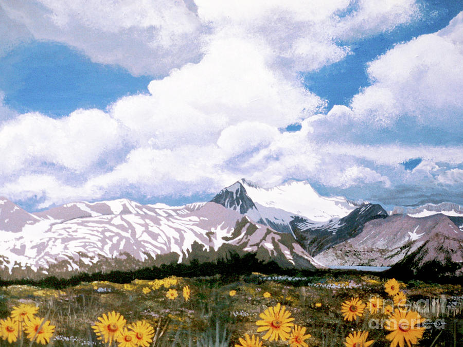 Mountain Meadow Painting by Jacqueline Shuler