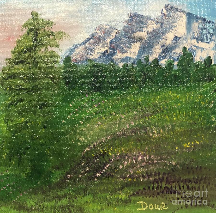 Landscape Painting - Mountain Meadow  by Joanne Dour
