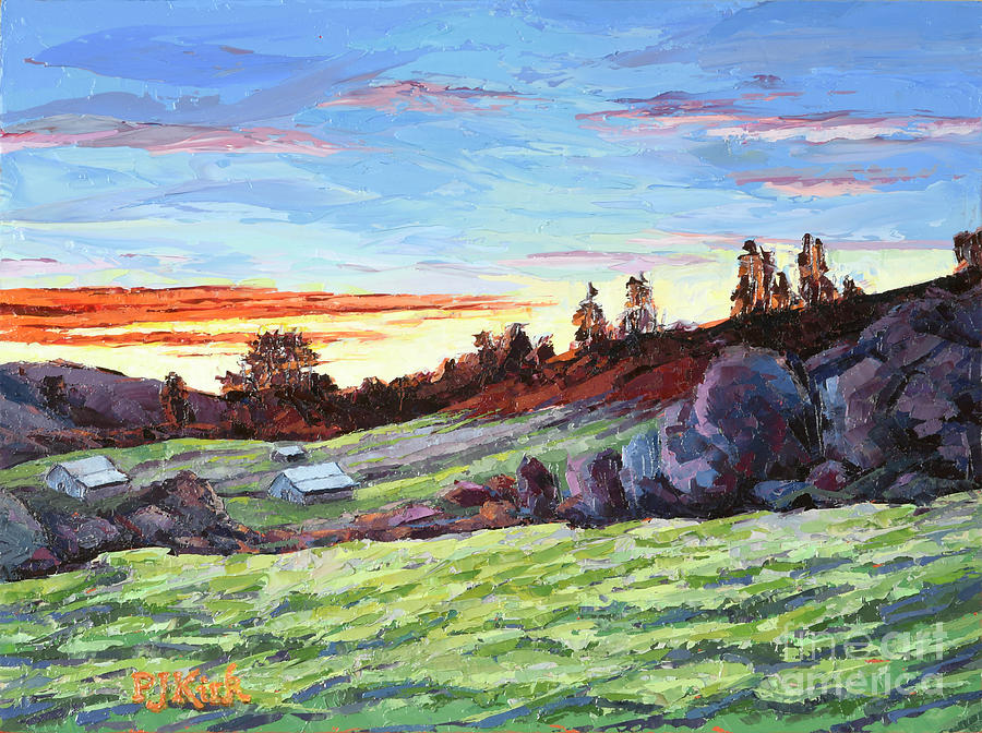 Mountain Meadow Painting by PJ Kirk