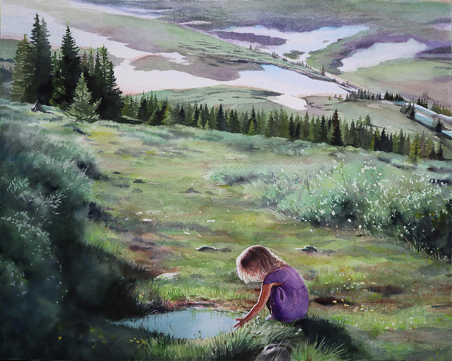Mountain Mirror Painting by Emily Olson