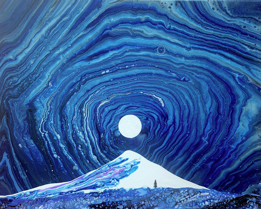 Mountain Moon Painting by Catherine G McElroy