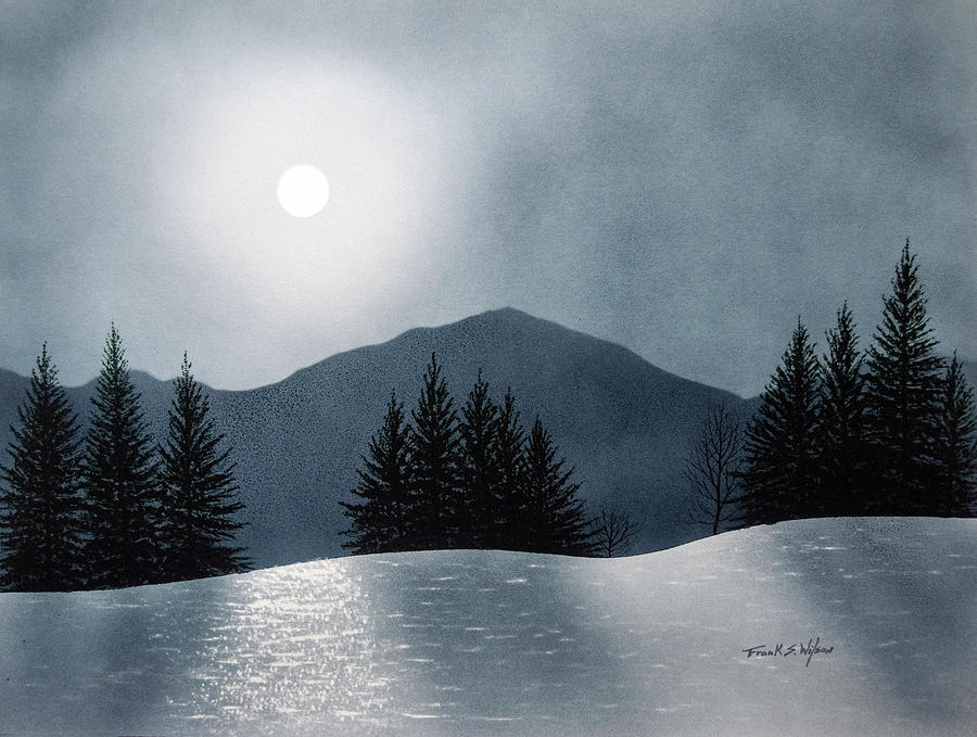 Mountain Moon Painting by Frank Wilson