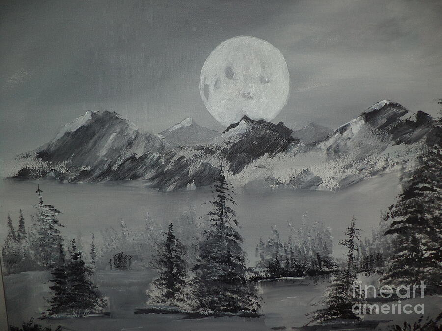Mountain Moon Reflection Painting # 83 Painting by Donald Northup Mountain Moon Reflection Painting # 83 Painting by Donald Northup