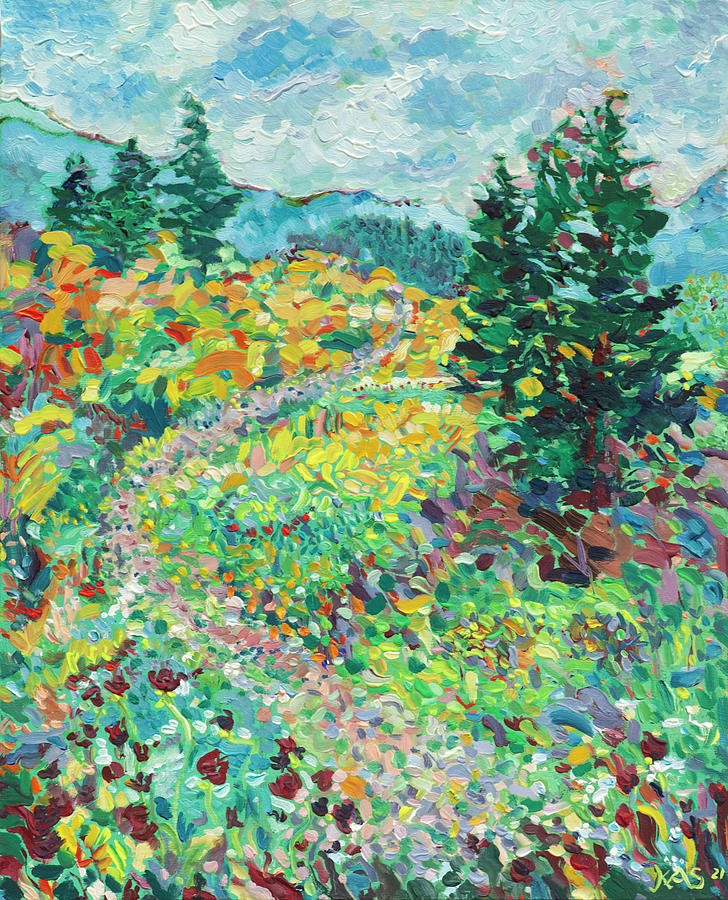 Mountain Path Painting by Kare Strong - Fine Art America