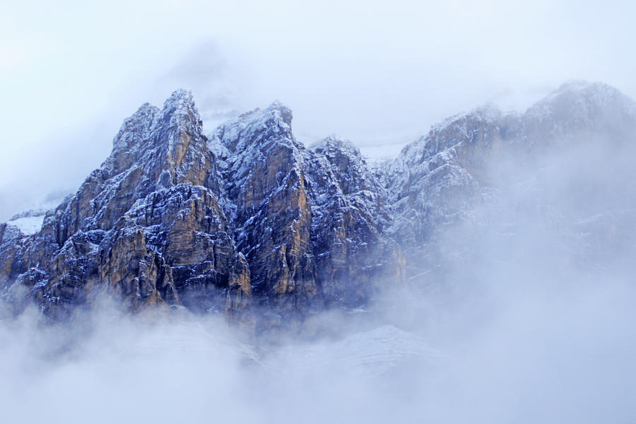 Mountain Peaks Shrouded with Clouds Photograph by Shixing Wen