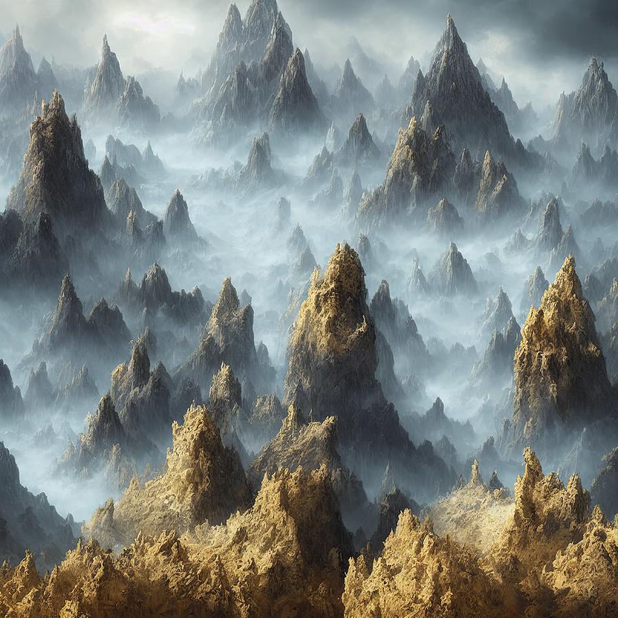 Mountain Peaks I Digital Art by Sterling and Thorn Mountain Peaks I Digital Art by Sterling and Thorn