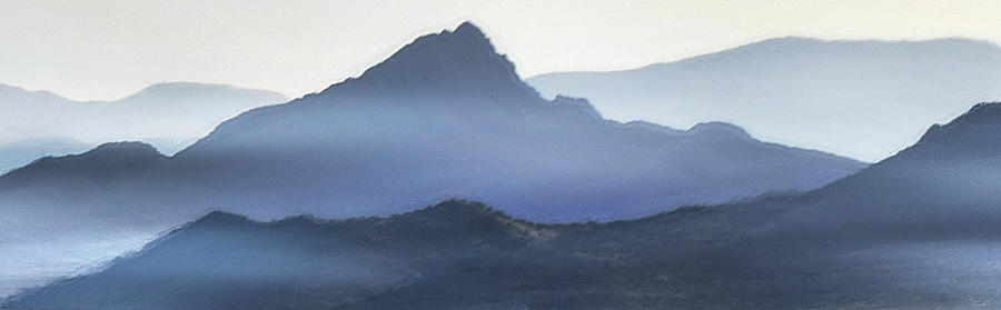 Mountain Peaks in the Mist Photograph by Suzanne Stout