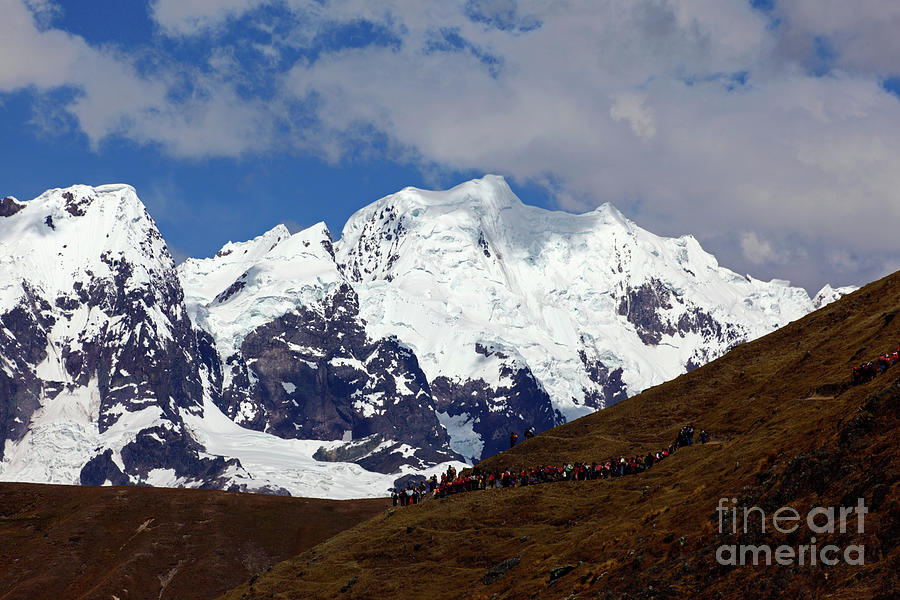 Mountain pilgrimage Quyllur Riti Peru Photograph by James Brunker