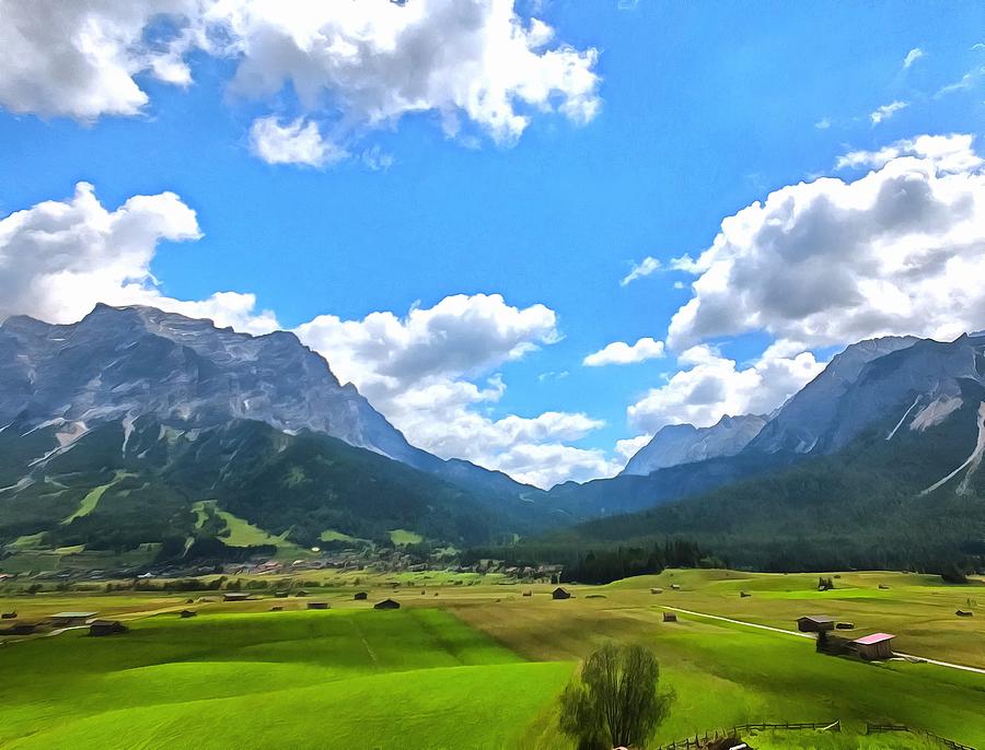Mountain plateau in Austria Digital Art by Ralph Kaehne