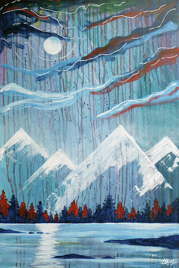 Mountain Range  Painting by Laura Hol Art