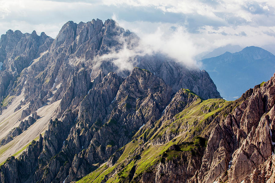 Mountain range seen from the Reither Spitze Photograph by Patrick ...