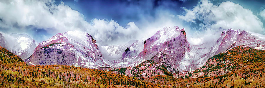 Mountain ranges in Colorado Rocky Mountains Photograph by OLena Art by Lena Owens - Vibrant DESIGN