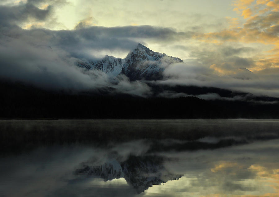 Mountain Reflection At Dawn Photograph by Dan Sproul