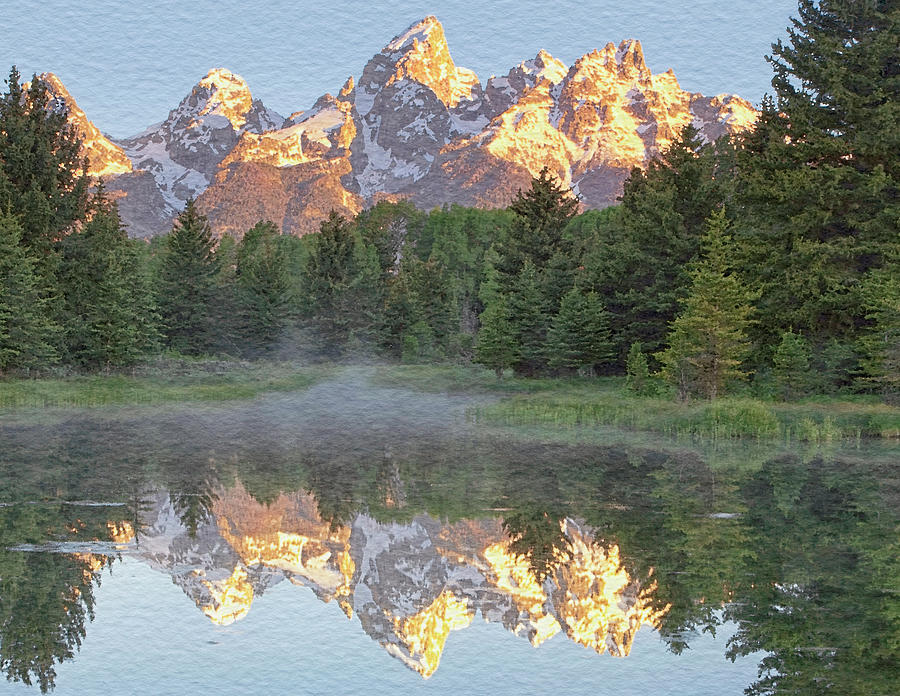 Mountain Reflection Print Photograph by Andrew Soundarajan