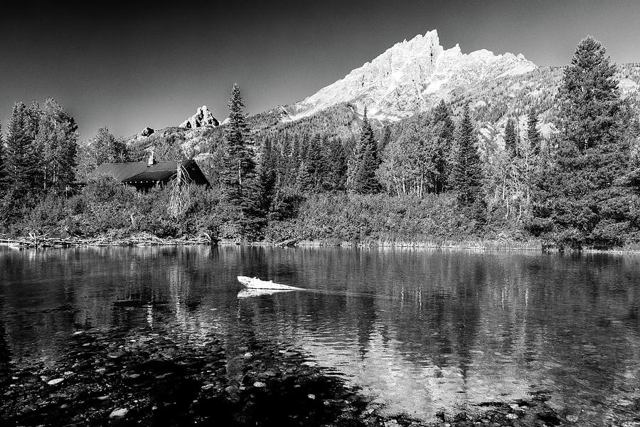Mountain Reflections in Black and White Photograph by Terri Morris