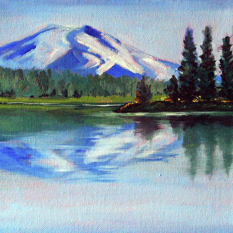Landscape Painting - Mountain Reflections by Nancy Merkle