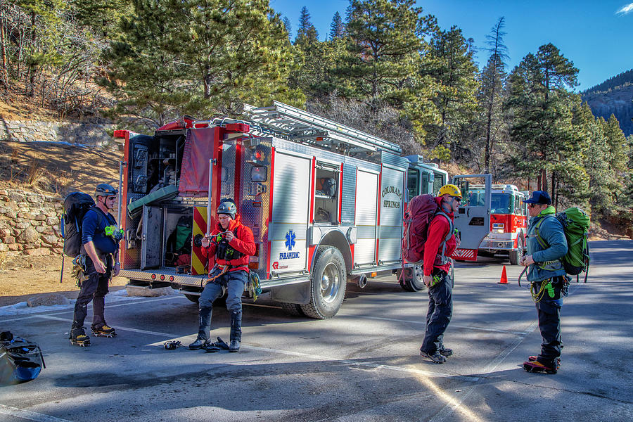 Colorado Springs Photograph - Mountain Rescue Training by Lorraine Baum