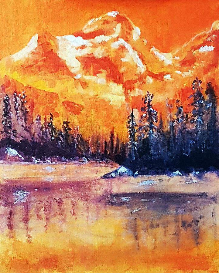 Mountain Rise Painting by Rose Lewis