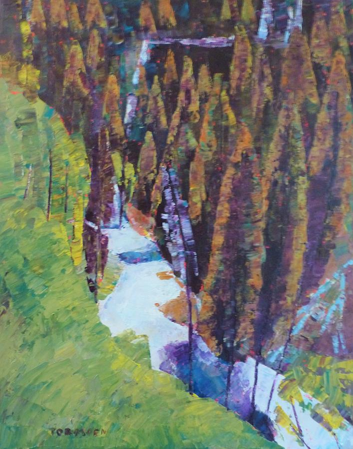 Tree Painting - Mountain River II by Susan Tormoen