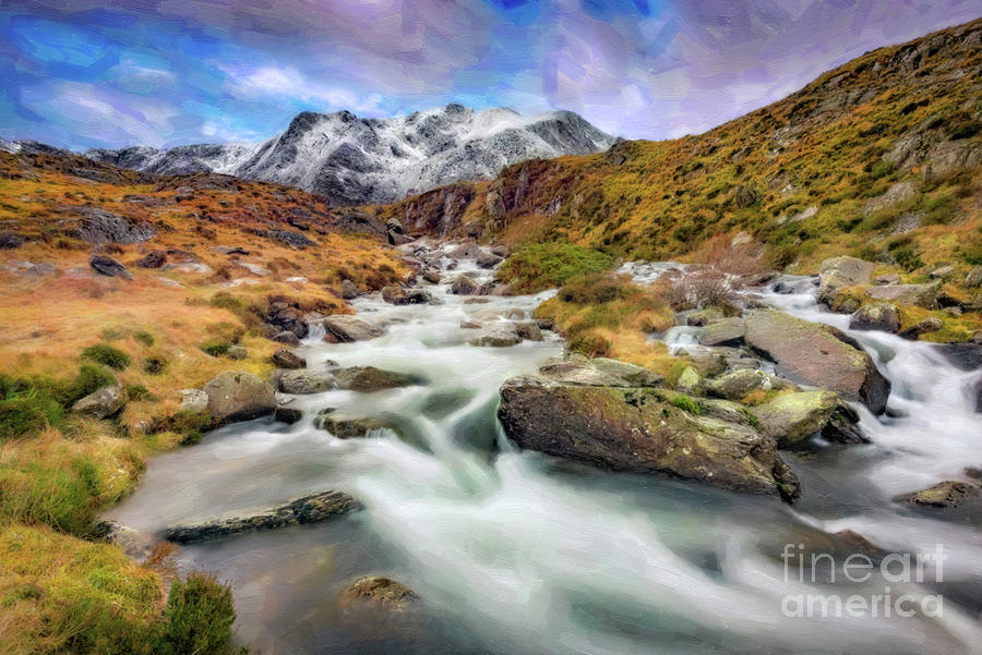 Mountain River Snowdonia Art Photograph by Adrian Evans