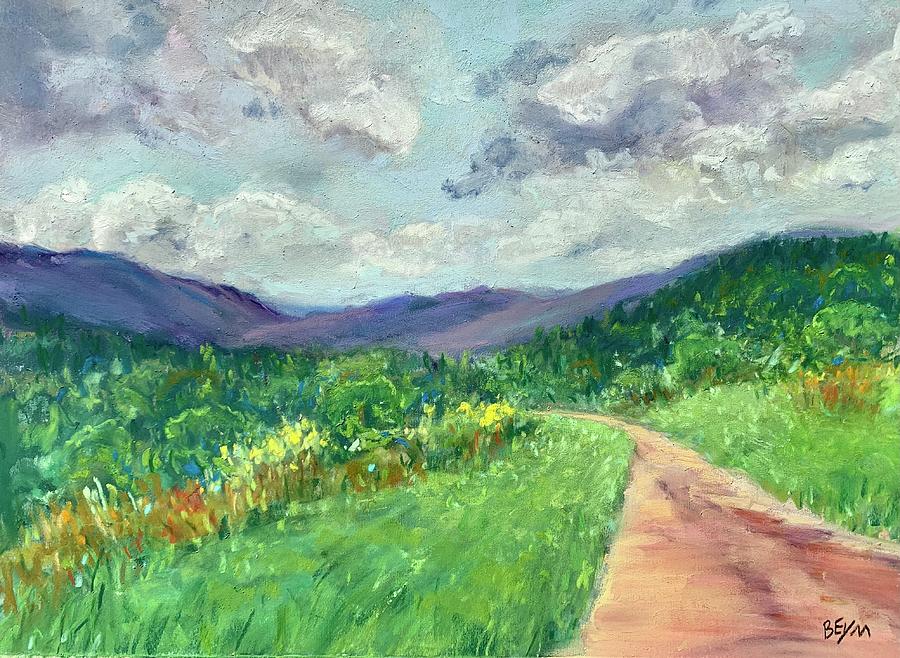 Mountain Road Painting by Clara Sue Beym