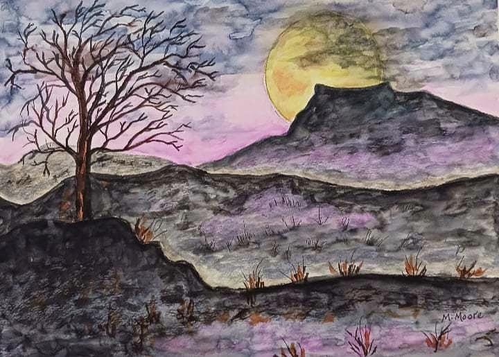 Mountain Solitude Painting by Marlene Moore