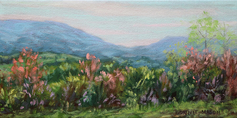 Mountain Spring- Virginia Mountains in Springtime Painting by Bonnie Mason