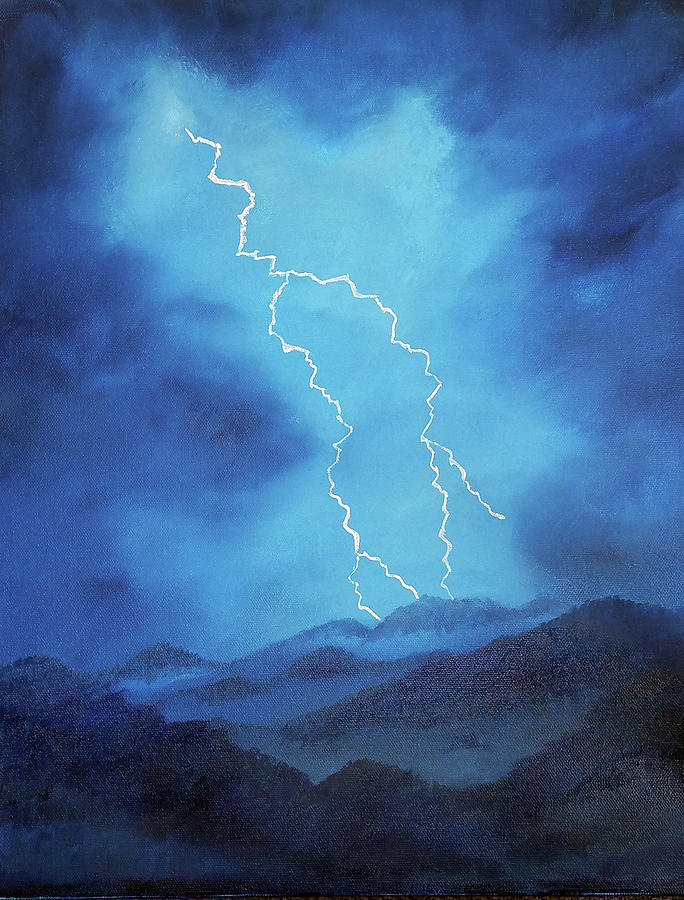 Mountain Storm Painting by Lorraine Foster