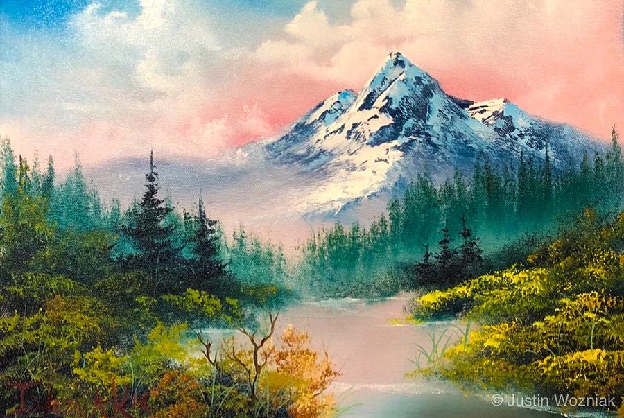 Mountain stream  Painting by Justin Wozniak