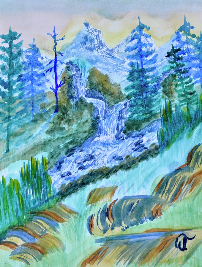 Mountain Strokes  Painting by Warren Thompson