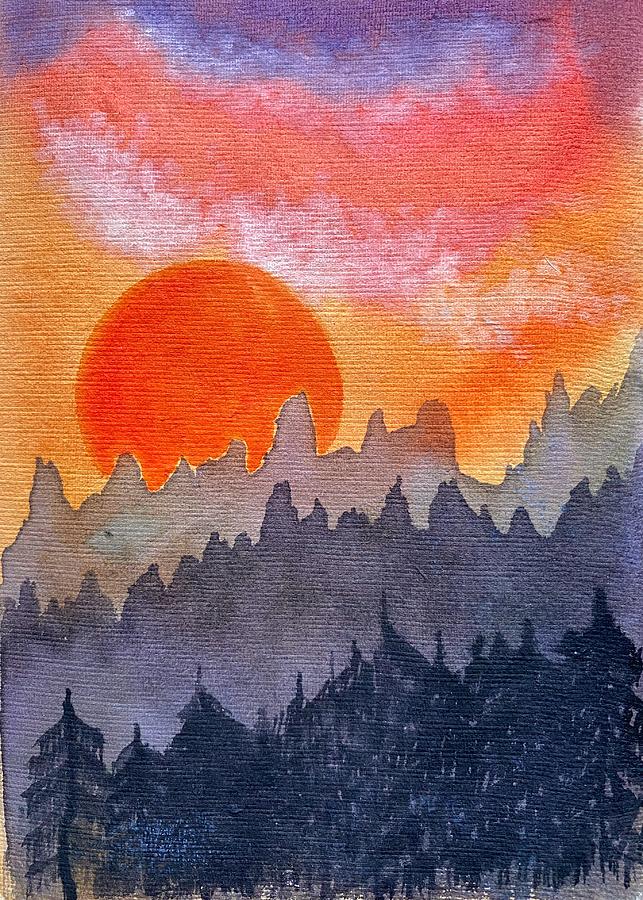 Mountain Sunrise Painting by Jennifer Markey - Fine Art America