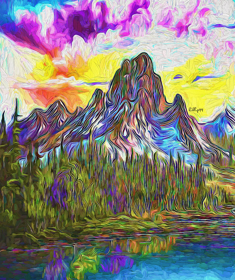 Mountain top Painting by Nenad Vasic | Pixels