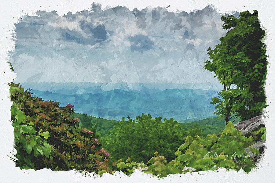 Mountain Top View Digital Art by Anthony George Visuals - Fine Art America