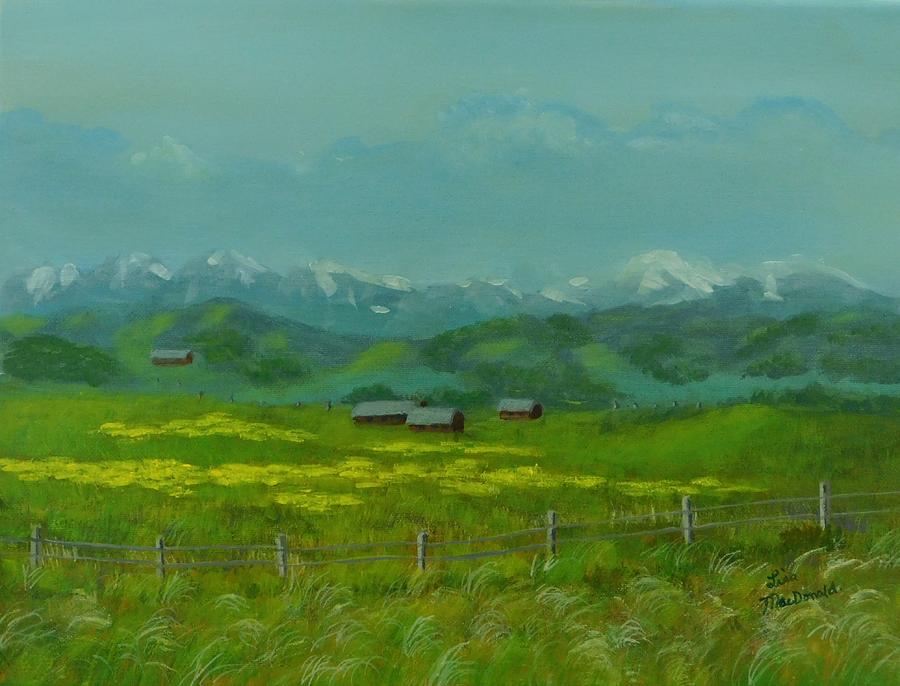 Mountain View Painting by Lisa MacDonald