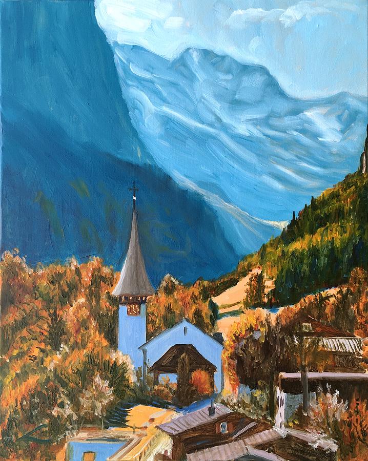 Mountain Village Painting