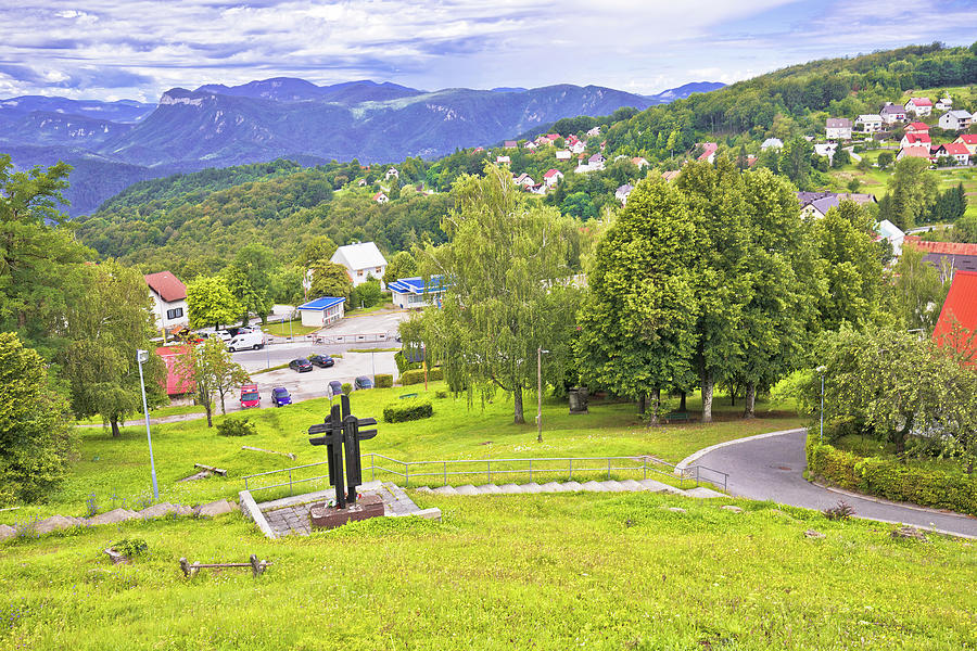 Mountain Village Of Skrad Green Landscape View Photograph