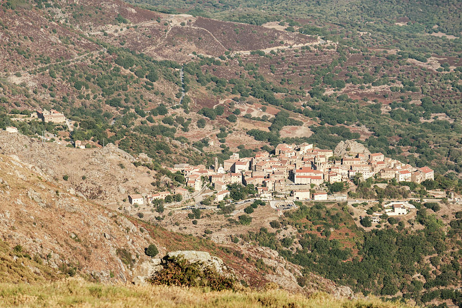 Mountain Village Of Speloncato In Corsica Photograph