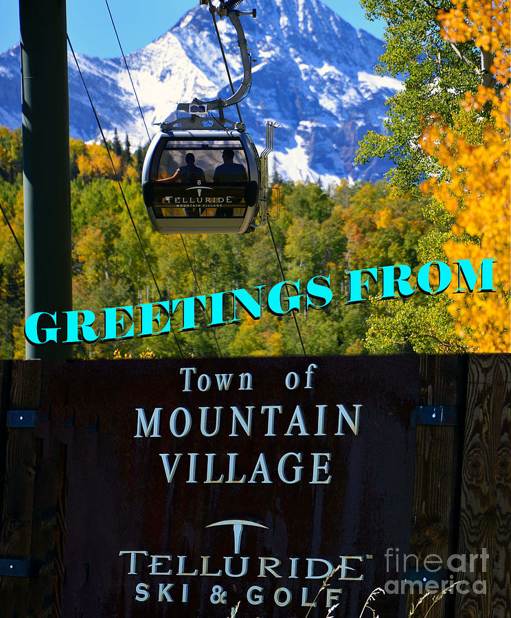 Mountain Village Telluride custom card Photograph by David Lee Thompson