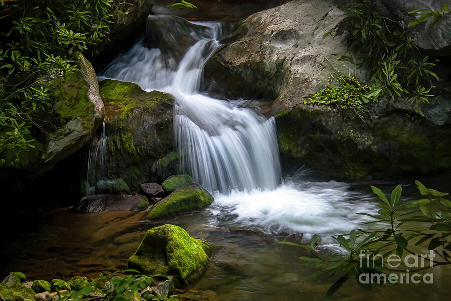 Nature Photograph - Mountain Waterfall by Shelia Hunt