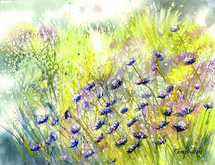 Mountain Wildflowers Painting by Cheryl Prather