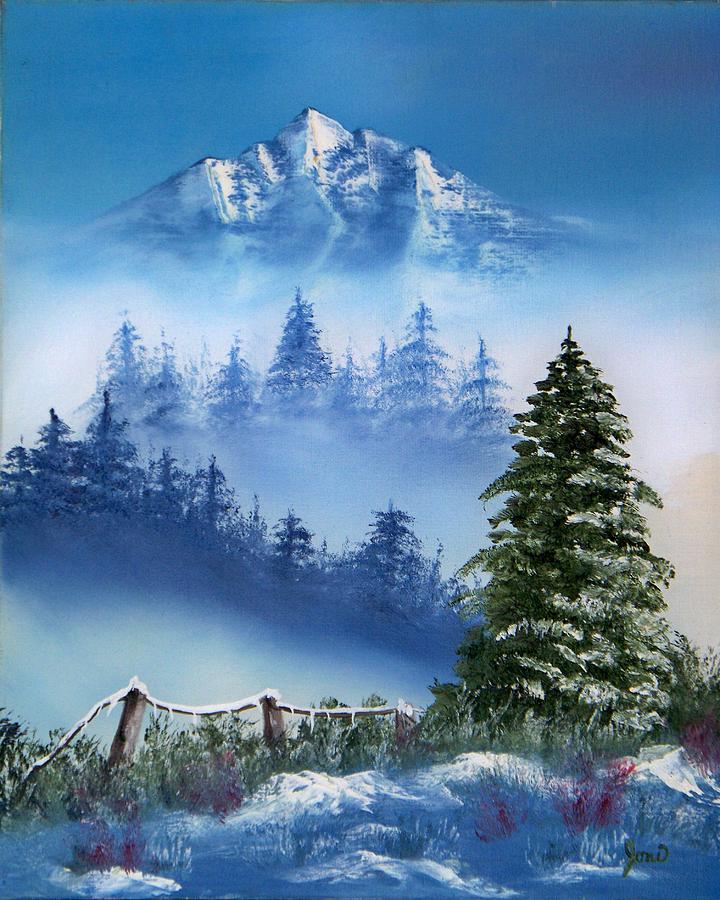 Mountain Winter Painting by Joni McPherson