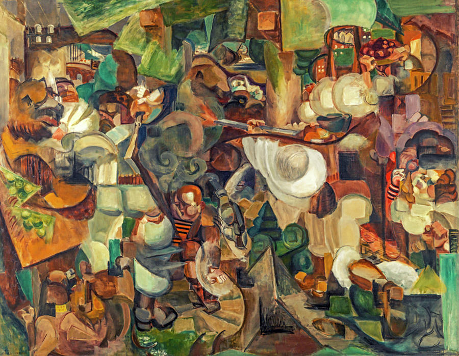 Mountaineers Attacked by Bears by Henri Le Fauconnier Painting by