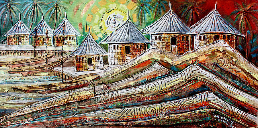 Mountainous Region Painting by Paul Gbolade Omidiran