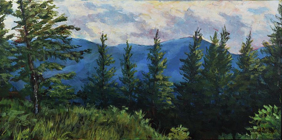 Mountains Above Juneau Alaska  Painting by David Dorrell